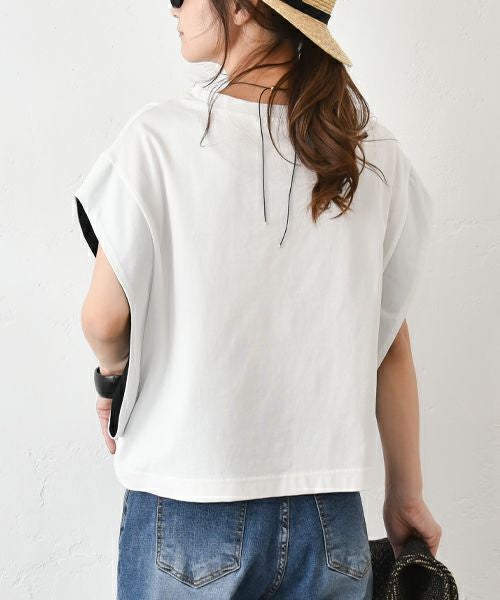 HUMS｜袖口配色カットソー [[CJM-0004]][C]