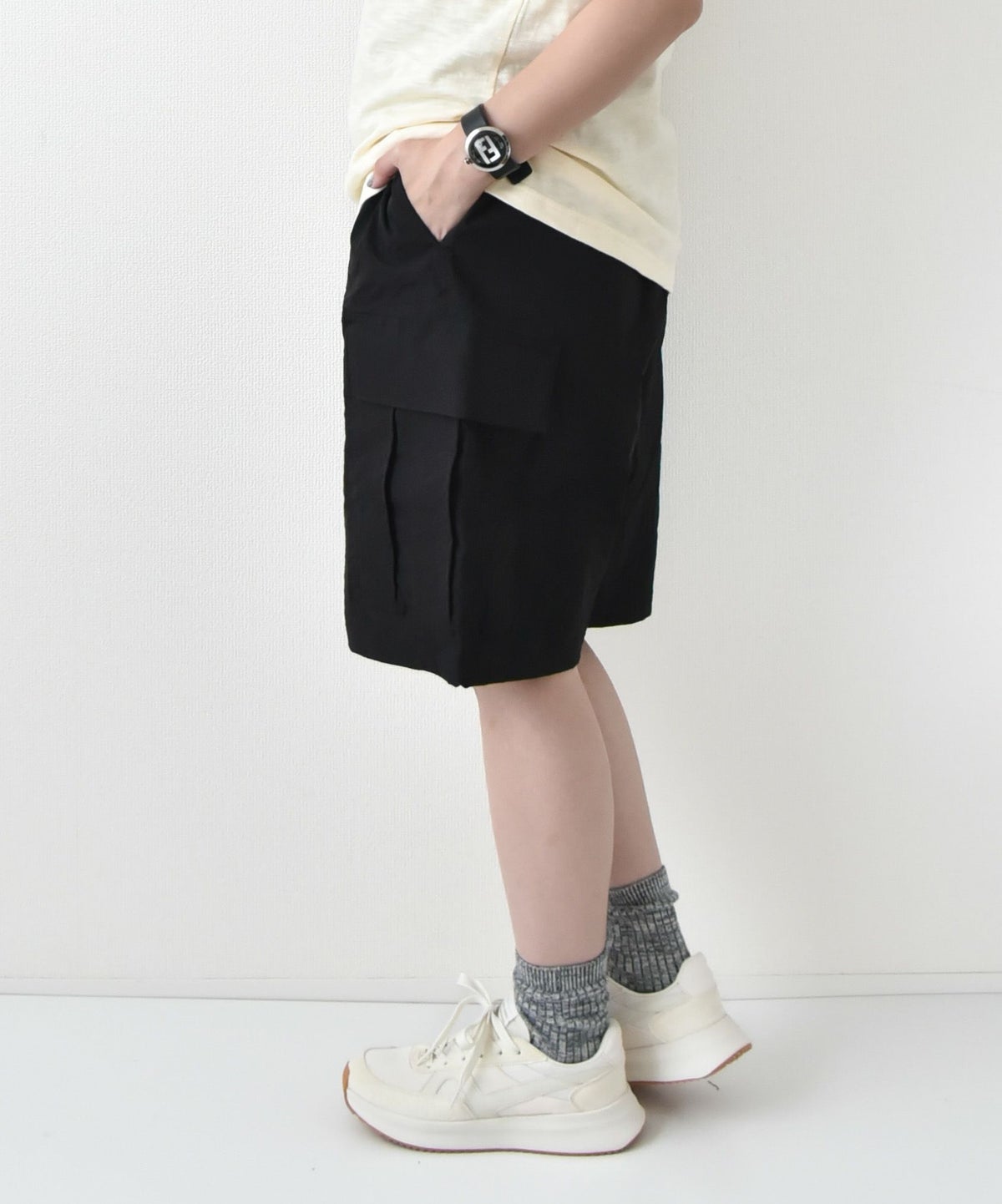 day standard｜高弾力クロス　カーゴショートパンツ [[2U3-15862]][D]