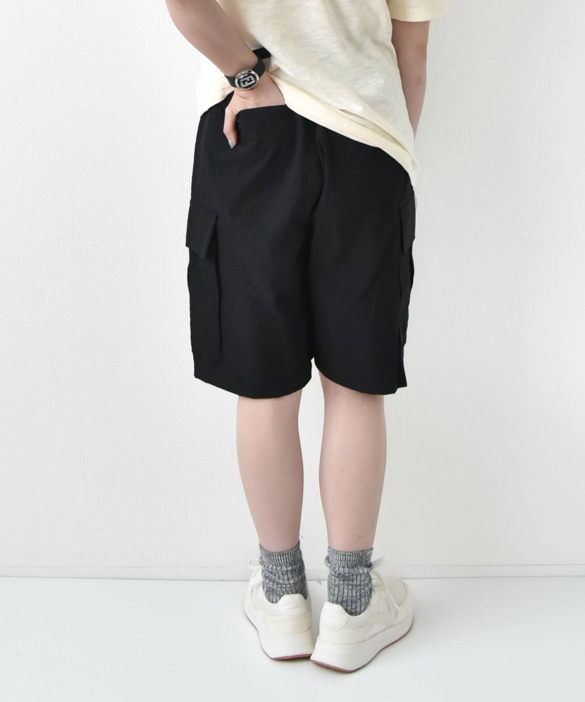 day standard｜高弾力クロス　カーゴショートパンツ [[2U3-15862]][D]