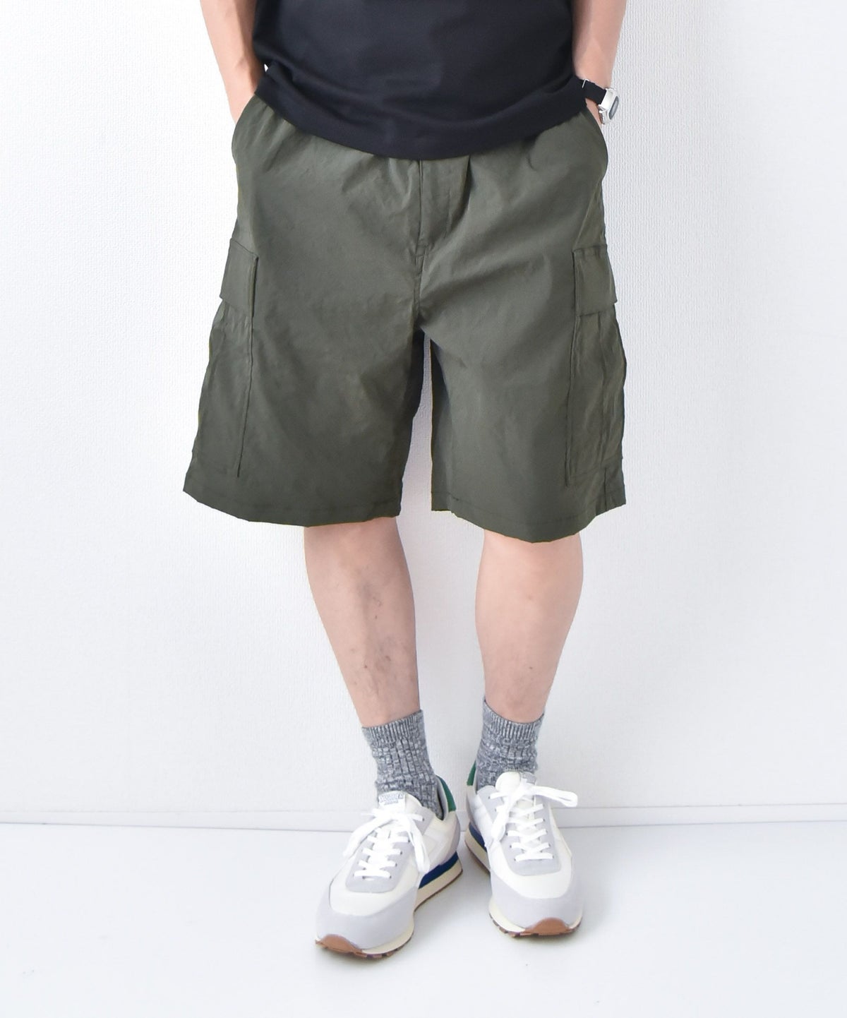 day standard｜高弾力クロス　カーゴショートパンツ [[2U3-15862]][D]