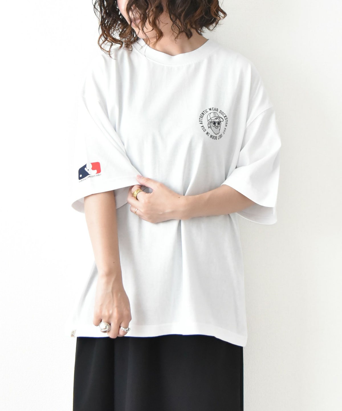 duckster｜吸水速乾天竺　リラックスフィットTee（TEAM LOGO) [[936402]][D]