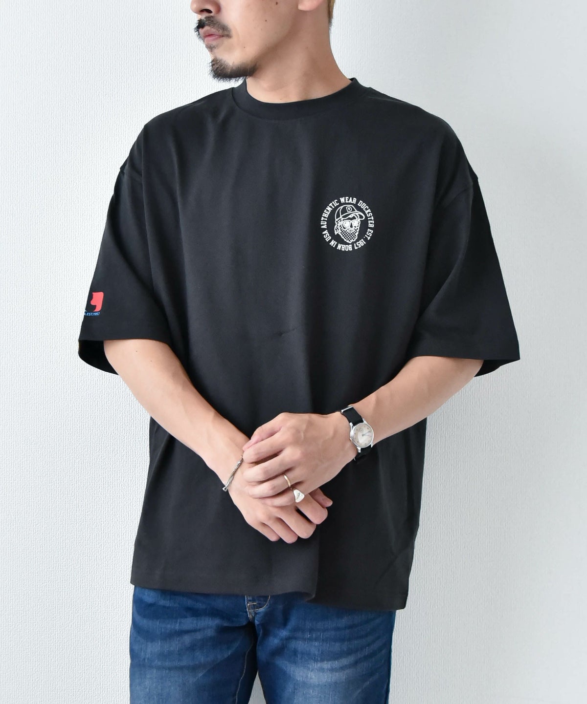 duckster｜吸水速乾天竺　リラックスフィットTee（TEAM LOGO) [[936402]][D]