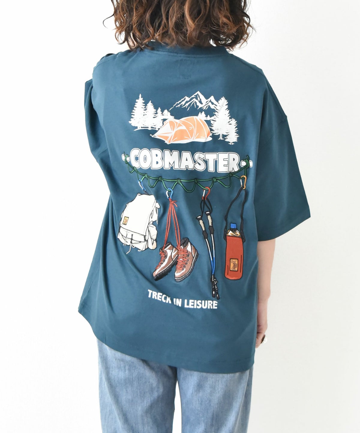 COB MASTER｜吸水速乾天竺　刺繍×プリント ルーズTee [[437506]][D]