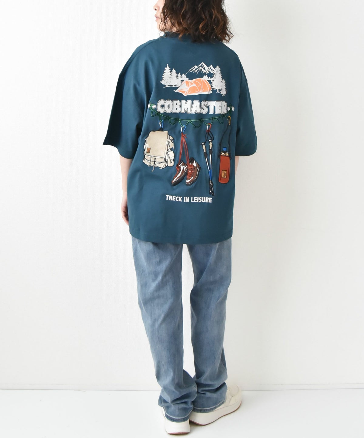 COB MASTER｜吸水速乾天竺　刺繍×プリント ルーズTee [[437506]][D]