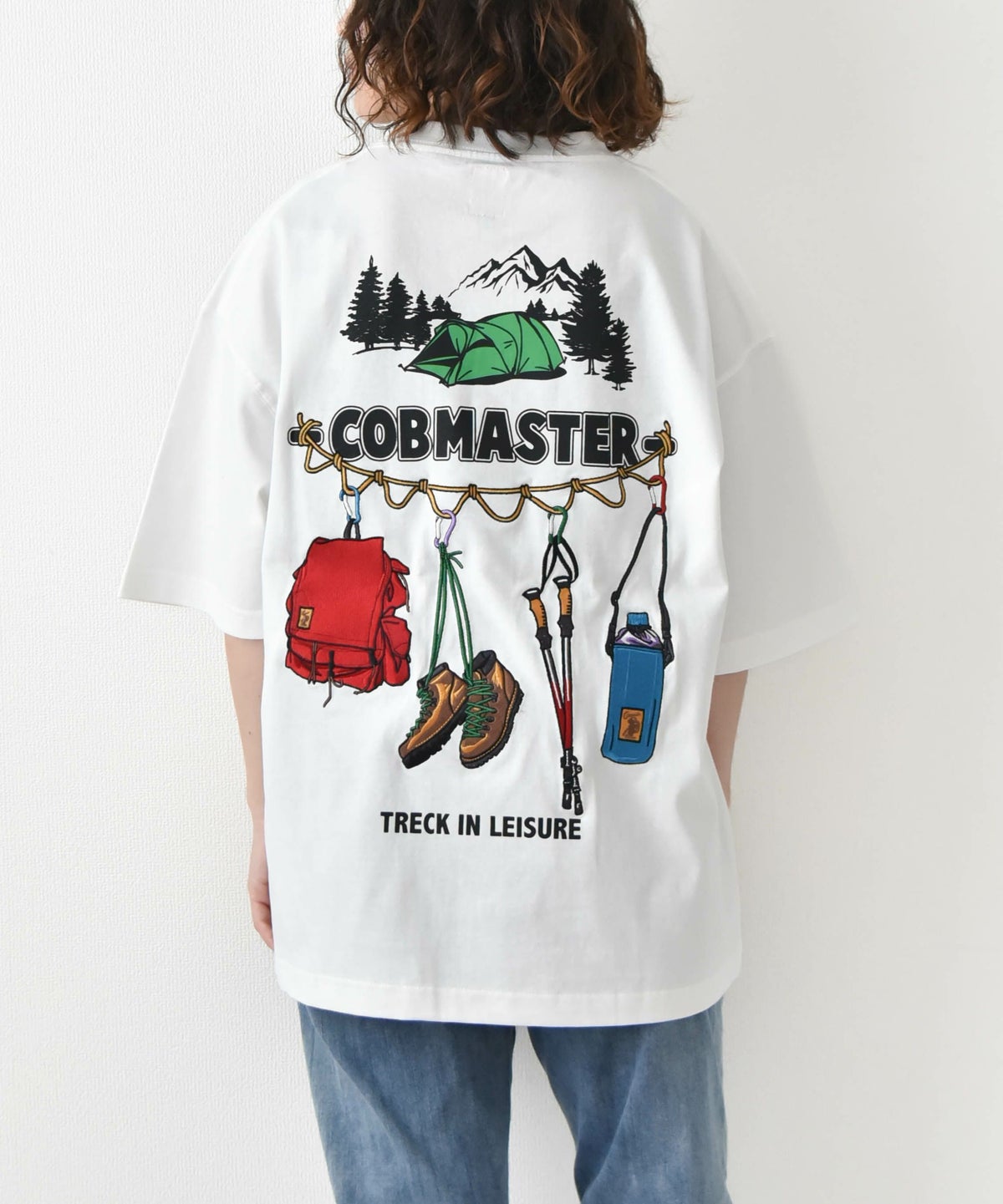 COB MASTER｜吸水速乾天竺　刺繍×プリント ルーズTee [[437506]][D]