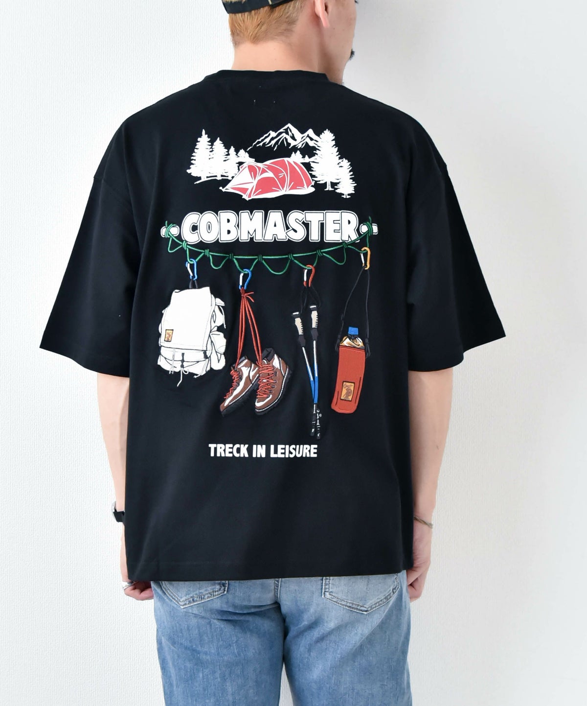 COB MASTER｜吸水速乾天竺　刺繍×プリント ルーズTee [[437506]][D]