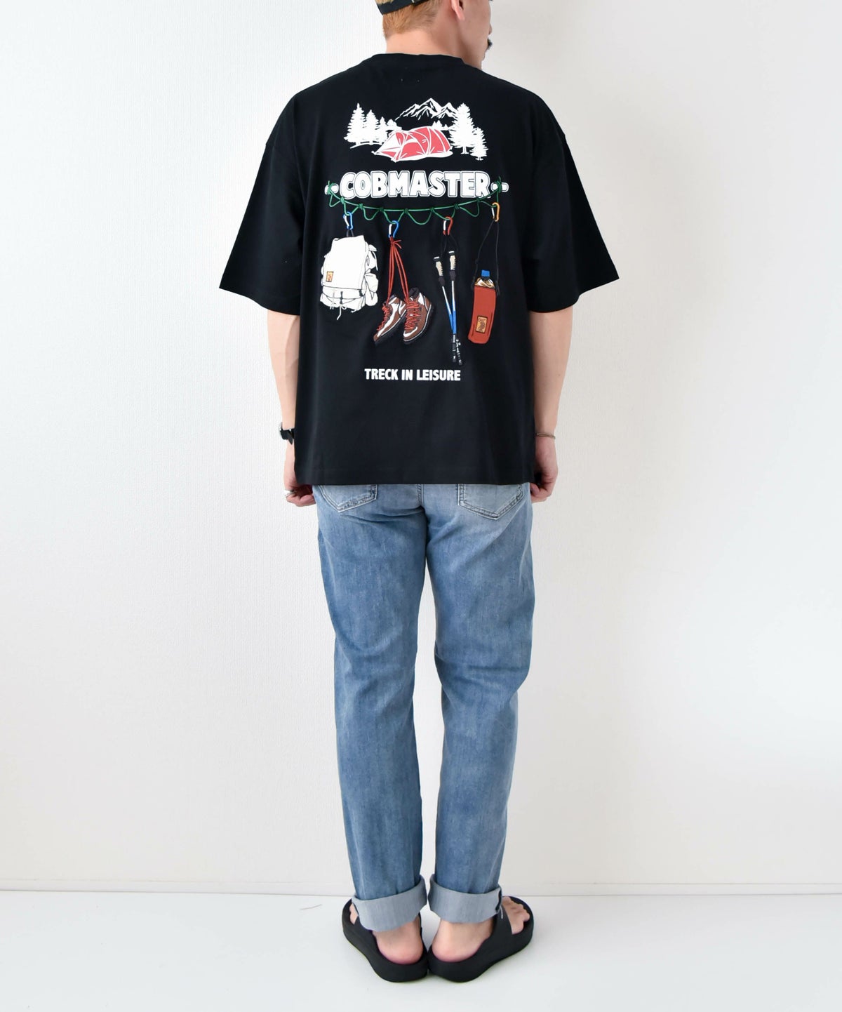 COB MASTER｜吸水速乾天竺　刺繍×プリント ルーズTee [[437506]][D]