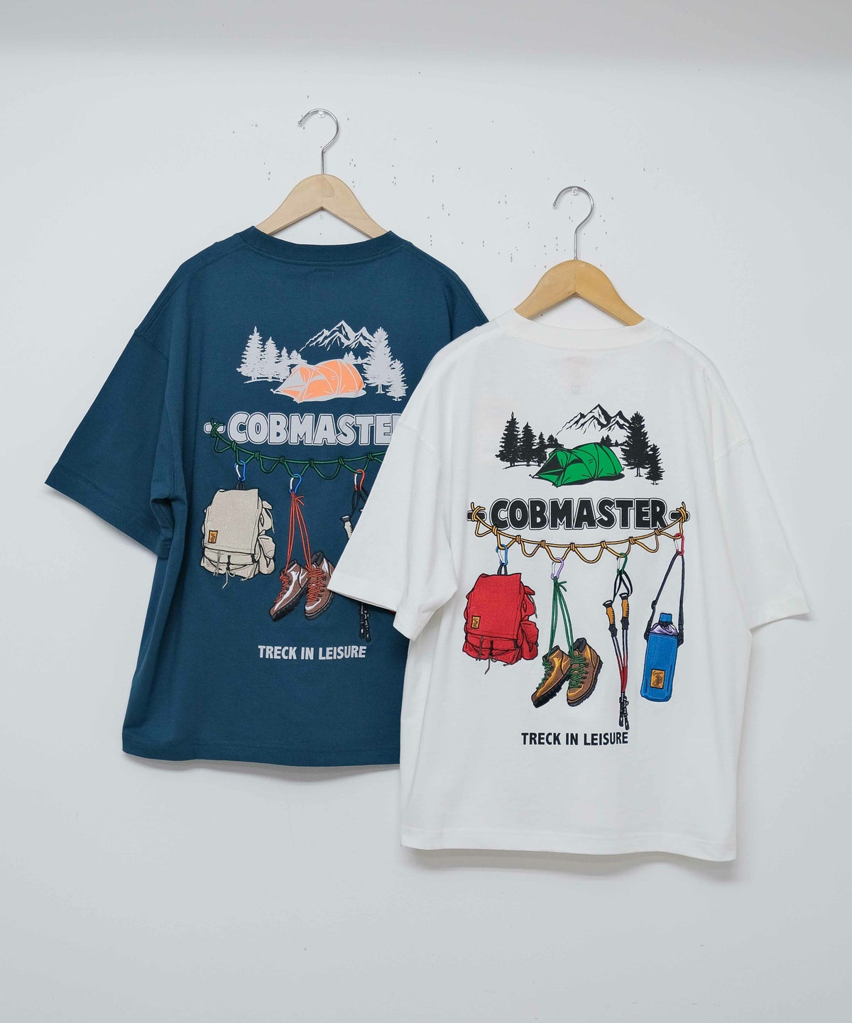  COB MASTER｜吸水速乾天竺　刺繍×プリント ルーズTee [[437506]][D]