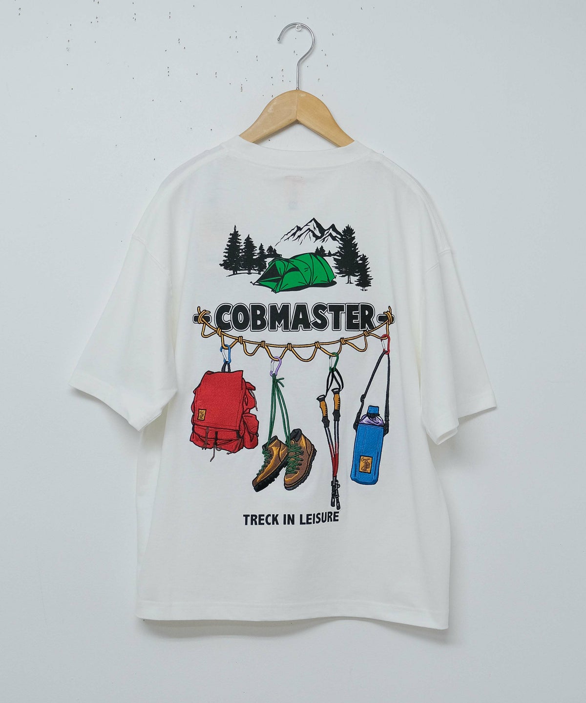  COB MASTER｜吸水速乾天竺　刺繍×プリント ルーズTee [[437506]][D]