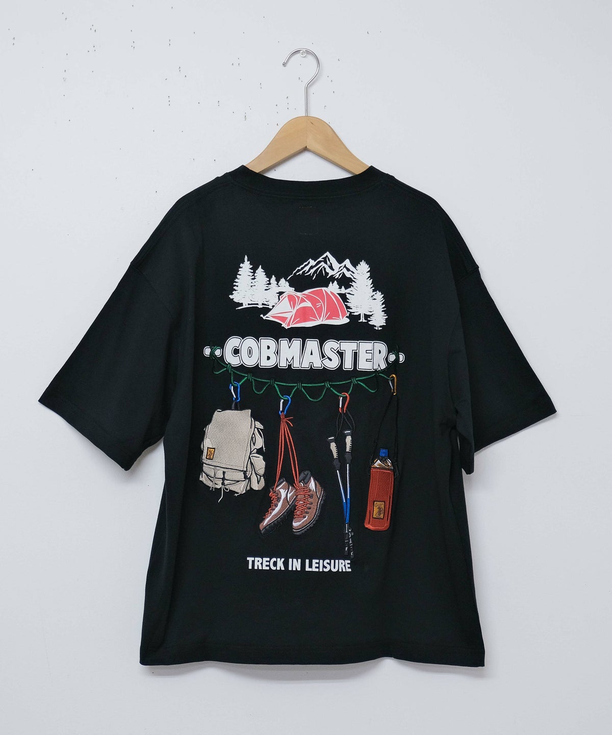  COB MASTER｜吸水速乾天竺　刺繍×プリント ルーズTee [[437506]][D]