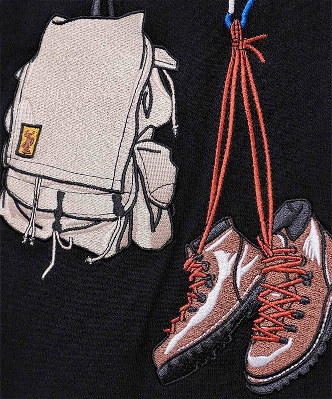  COB MASTER｜吸水速乾天竺　刺繍×プリント ルーズTee [[437506]][D]