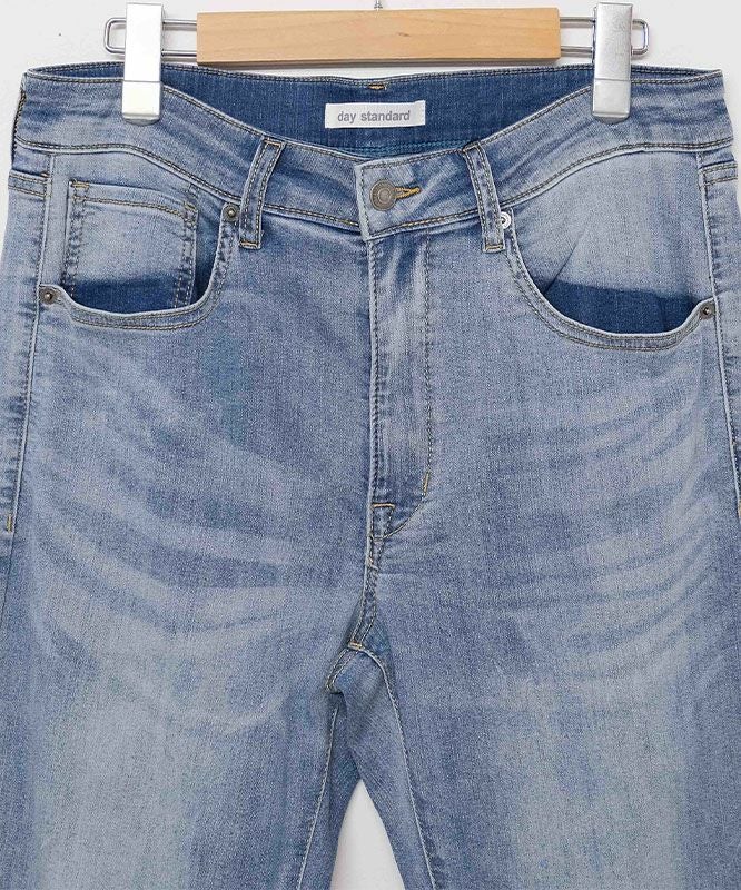 day standard｜接触冷感ストレッチデニム　レギュラーストレートパンツ [[X2-127A]][D]