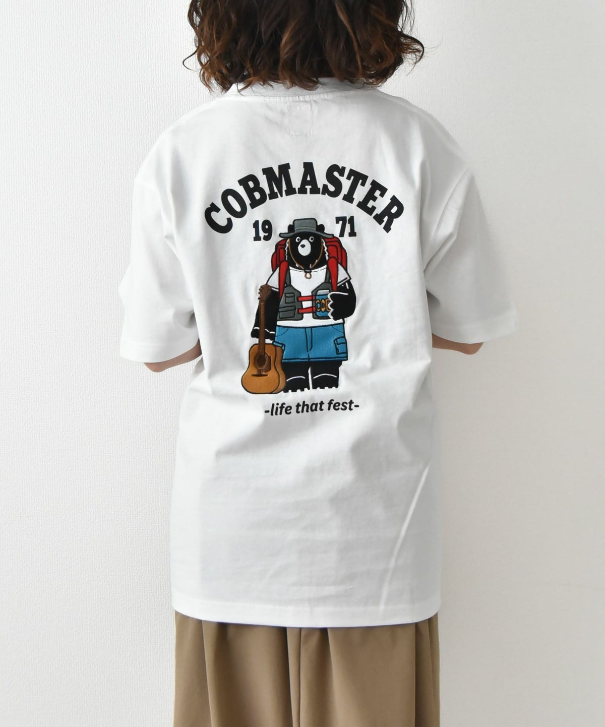COB MASTER｜吸水速乾天竺　刺繍×プリント　ベーシックポケットTEE（フェスベアー） [[437504]][D]