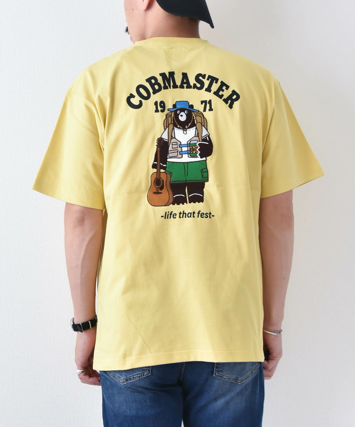 COB MASTER｜吸水速乾天竺　刺繍×プリント　ベーシックポケットTEE（フェスベアー） [[437504]][D]