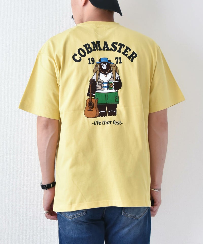 COB MASTER｜吸水速乾天竺　刺繍×プリント　ベーシックポケットTEE（フェスベアー） [[437504]][D]
