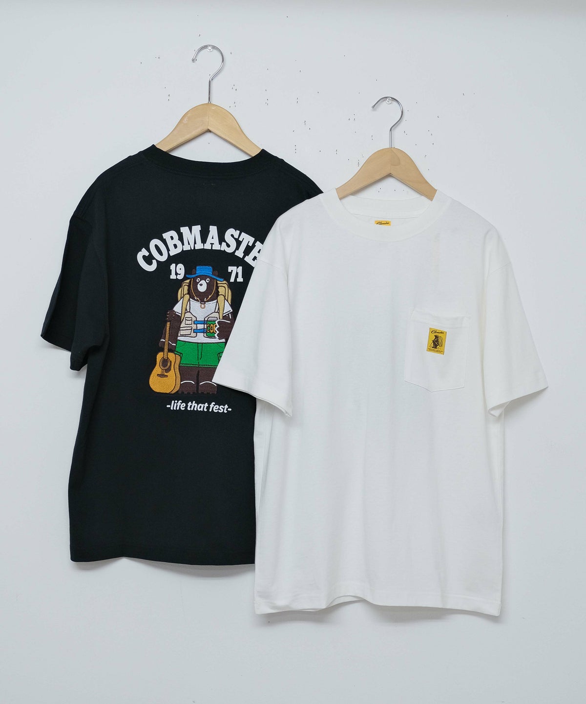  COB MASTER｜吸水速乾天竺　刺繍×プリント　ベーシックポケットTEE（フェスベアー） [[437504]][D]