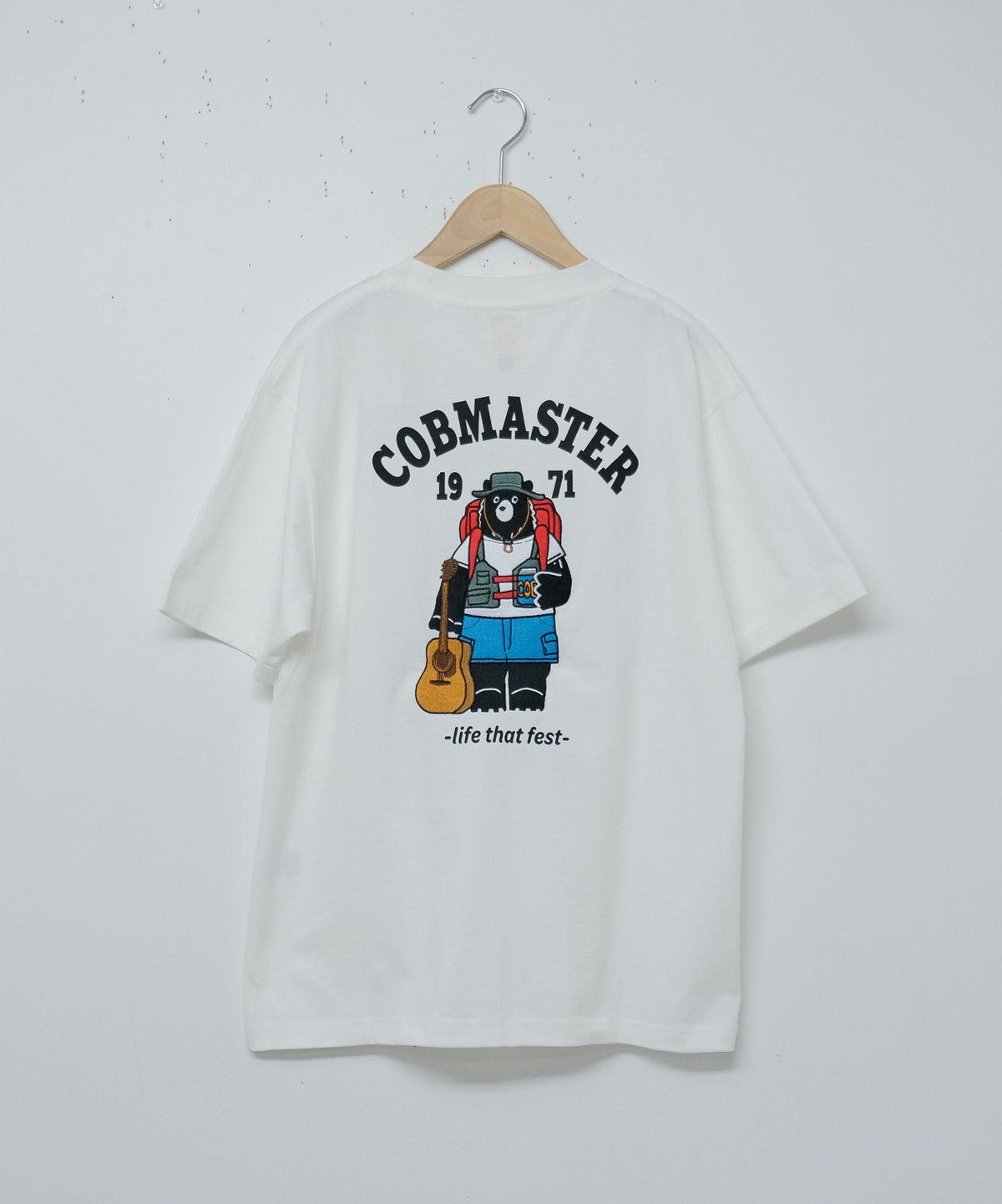  COB MASTER｜吸水速乾天竺　刺繍×プリント　ベーシックポケットTEE（フェスベアー） [[437504]][D]