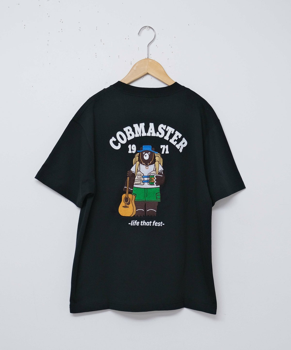  COB MASTER｜吸水速乾天竺　刺繍×プリント　ベーシックポケットTEE（フェスベアー） [[437504]][D]