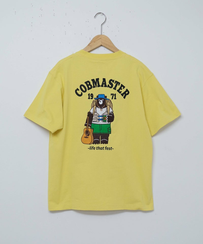  COB MASTER｜吸水速乾天竺　刺繍×プリント　ベーシックポケットTEE（フェスベアー） [[437504]][D]