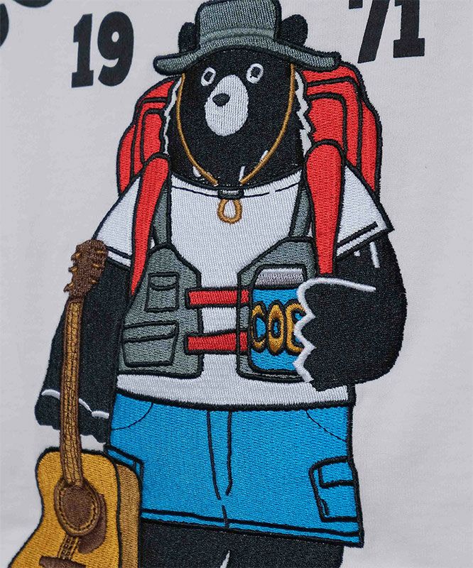  COB MASTER｜吸水速乾天竺　刺繍×プリント　ベーシックポケットTEE（フェスベアー） [[437504]][D]