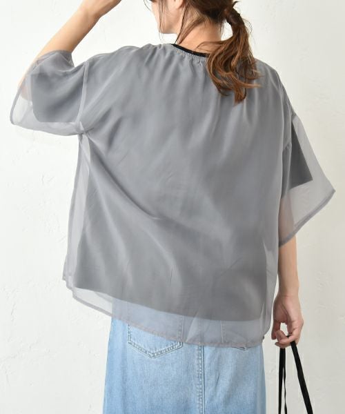 eka::｜2枚重ねロゴプリントTee [[1611873]][C]