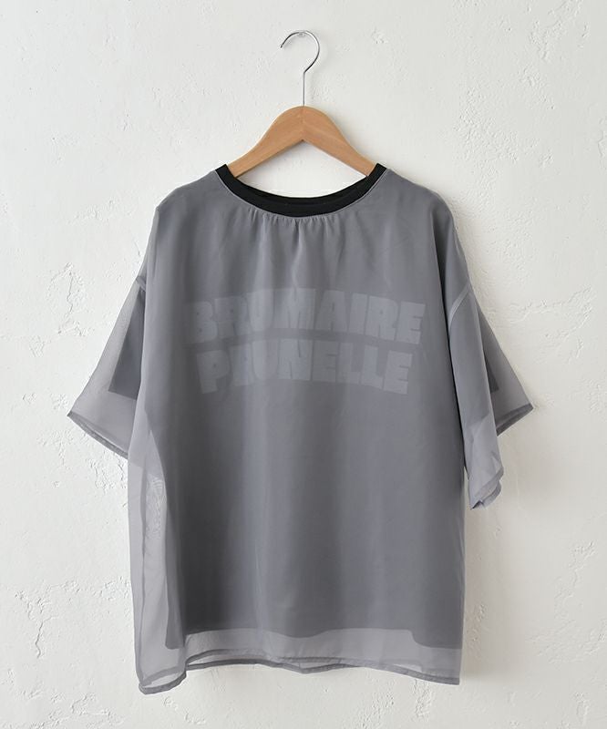  eka::｜2枚重ねロゴプリントTee [[1611873]][C]