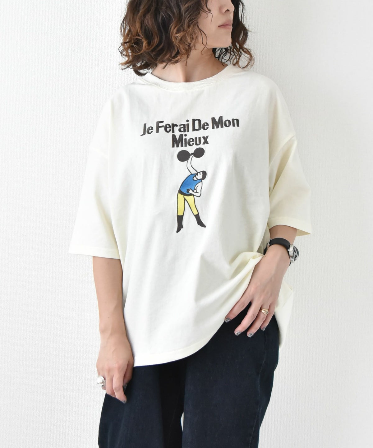 KAKELA&TRANQUIL｜レスラー刺繍Tシャツ [[12504-224-10]][D]