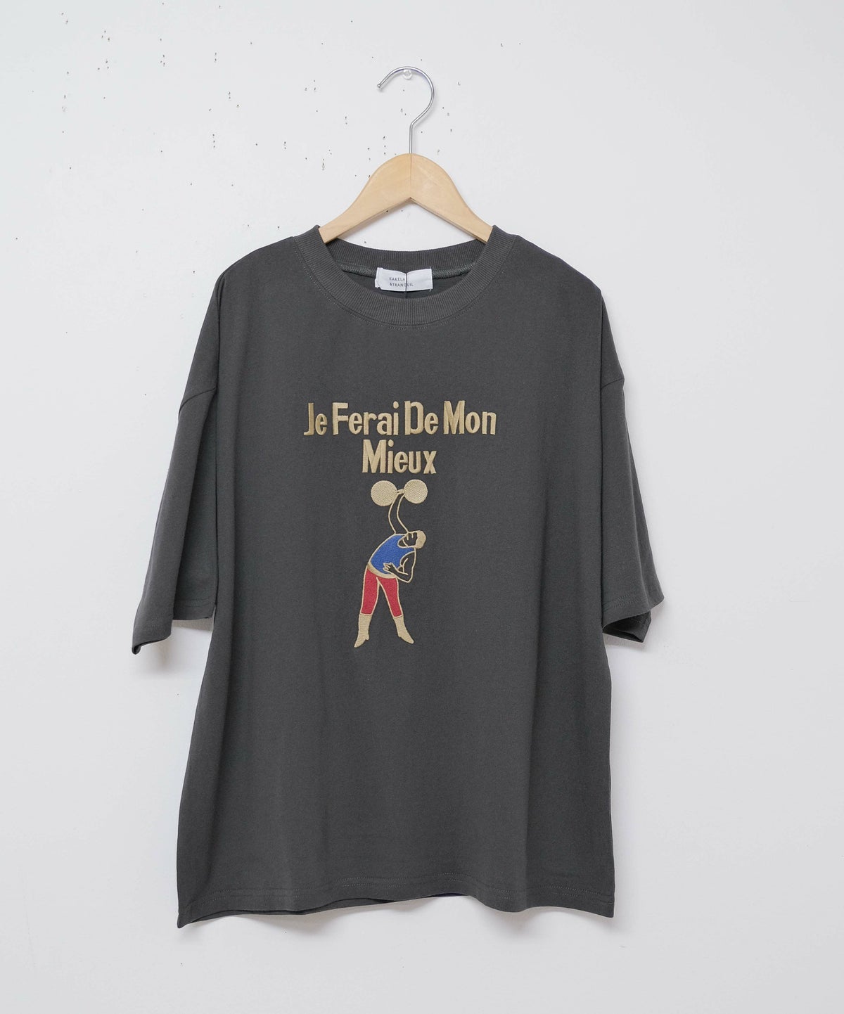 KAKELA&TRANQUIL｜レスラー刺繍Tシャツ [[12504-224-10]][D]