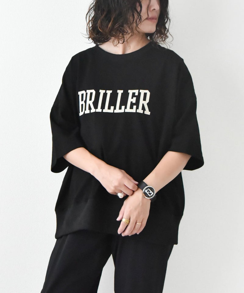 KAKELA&TRANQUIL｜裾リブカレッジロゴプリントクルー [[12505-245-10]]