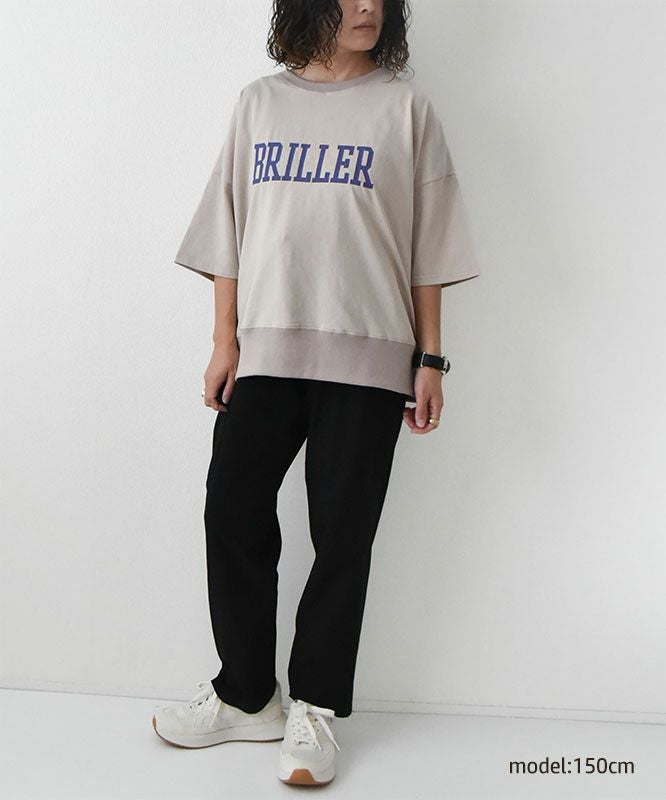 KAKELA&TRANQUIL｜裾リブカレッジロゴプリントクルー [[12505-245-10]]