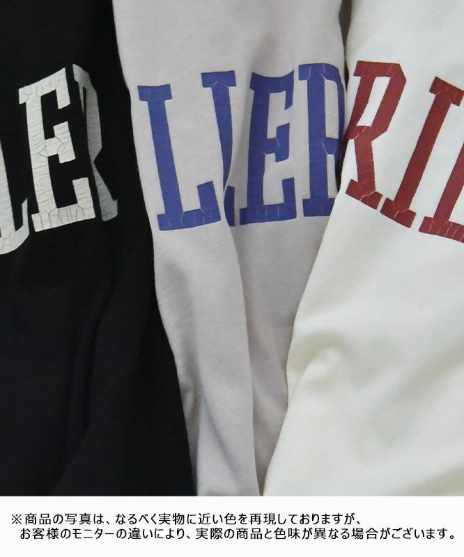 KAKELA&TRANQUIL｜裾リブカレッジロゴプリントクルー [[12505-245-10]]