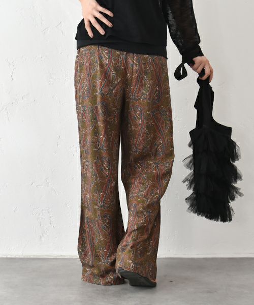 HUMS｜スラブプリントイージーパンツ [[WFA2555]][C]