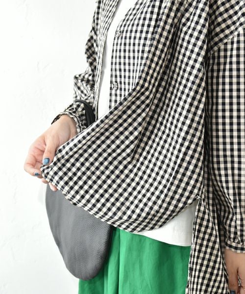 SETTEN｜製品先染めVネックギャザーブラウス [[SET-4014]][C]