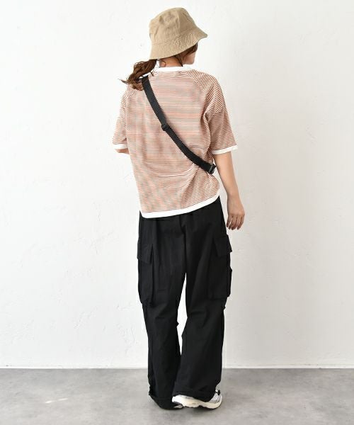  and quarter｜5分袖ボーダーカットソー [[MA-310184]][C]