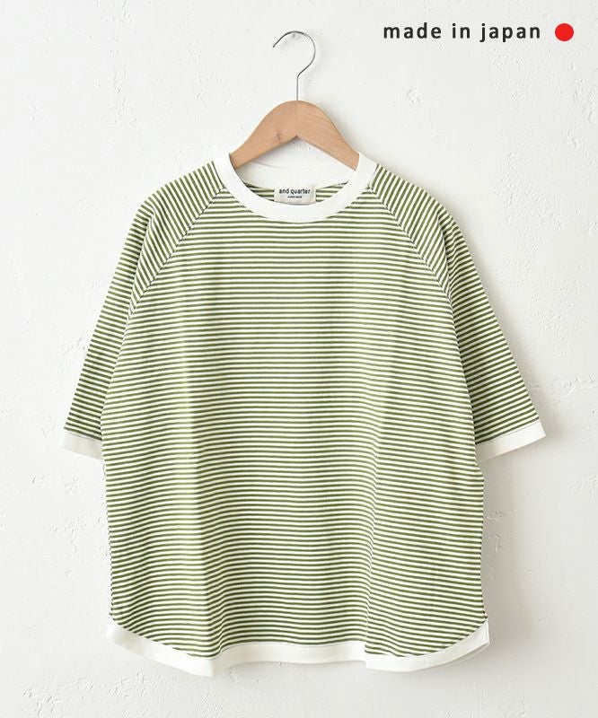  and quarter｜5分袖ボーダーカットソー [[MA-310184]][C]