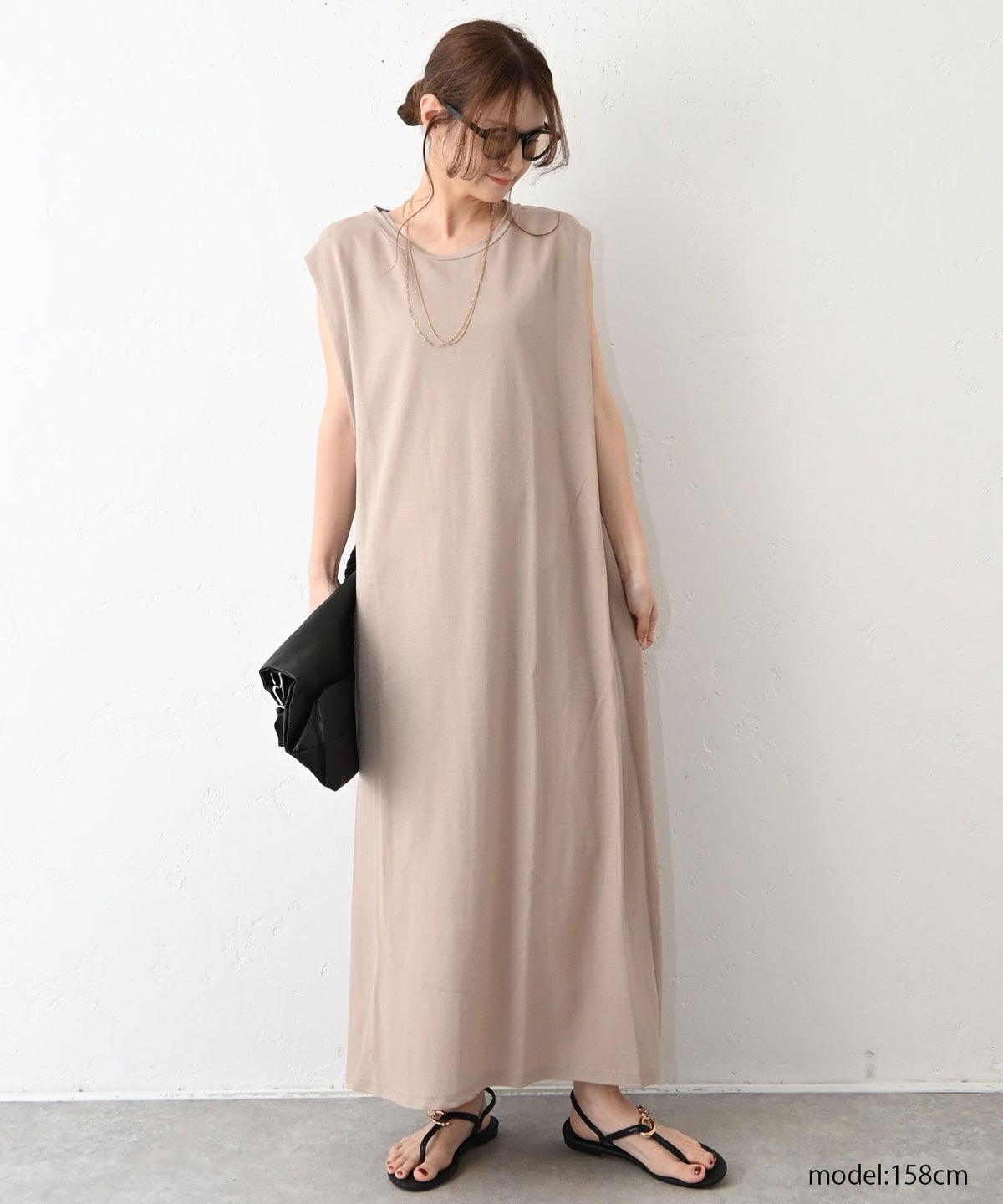 HUMS｜肩タックフレアワンピース [[RNK-2571]][C]