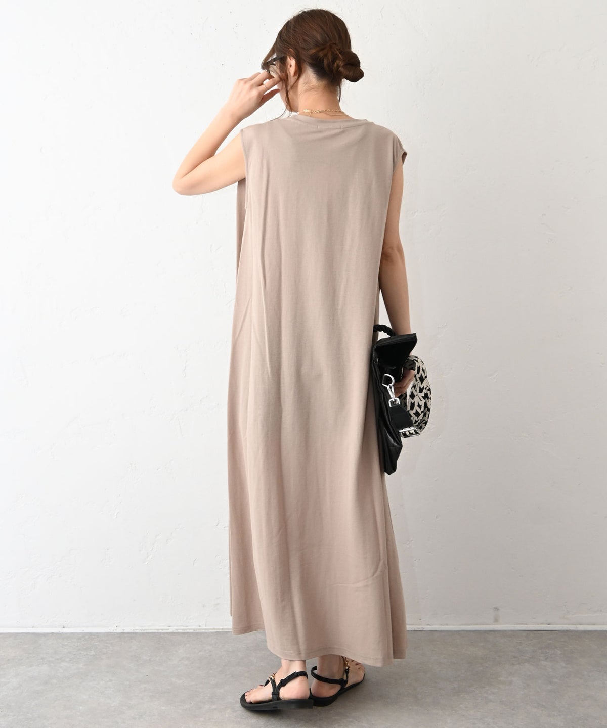 HUMS｜肩タックフレアワンピース [[RNK-2571]][C]