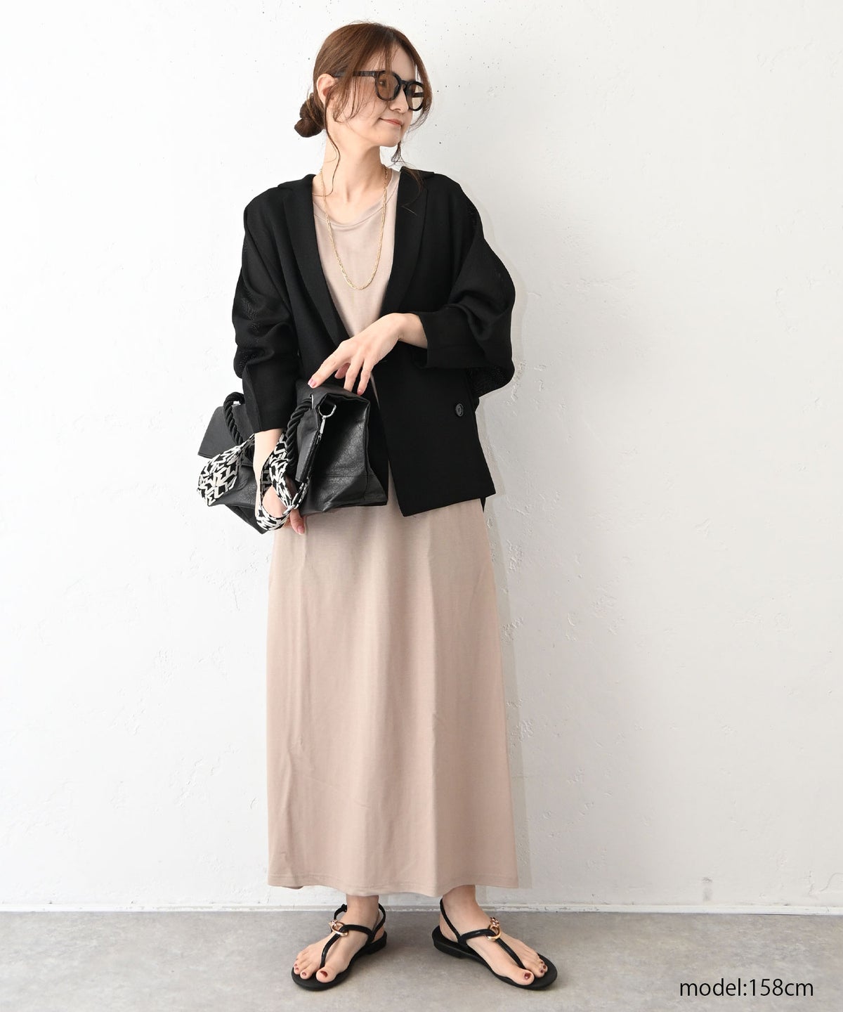 HUMS｜肩タックフレアワンピース [[RNK-2571]][C]