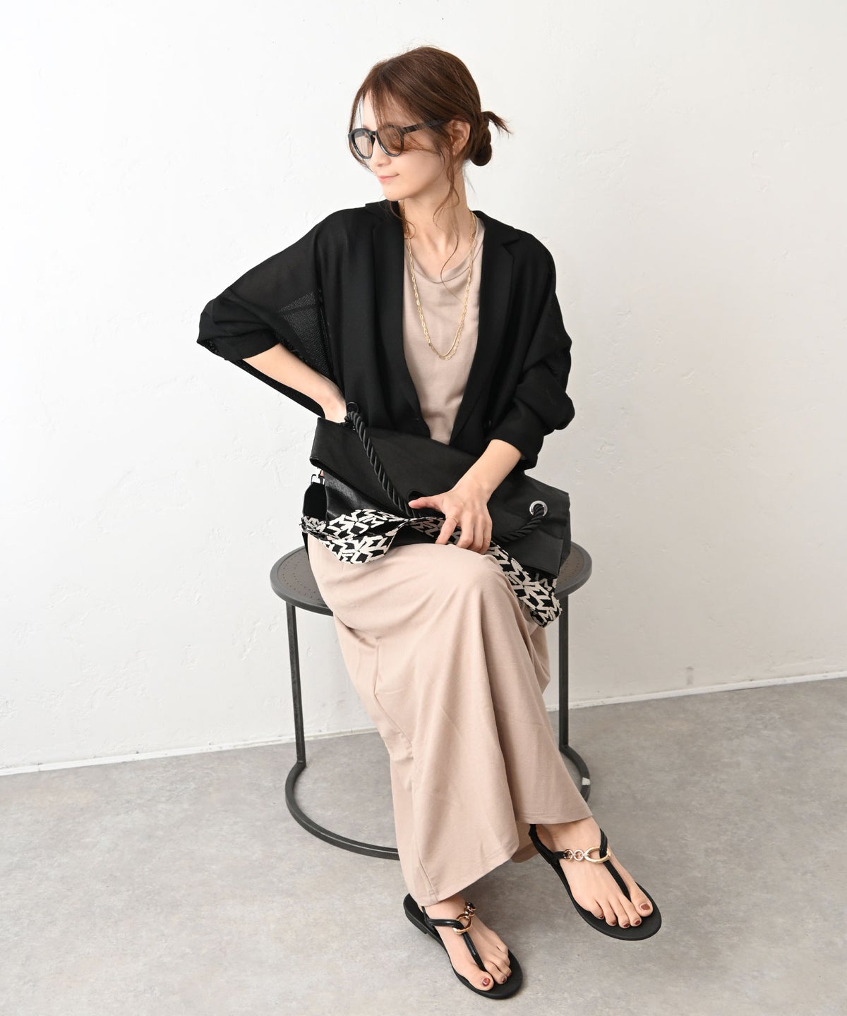 HUMS｜肩タックフレアワンピース [[RNK-2571]][C]