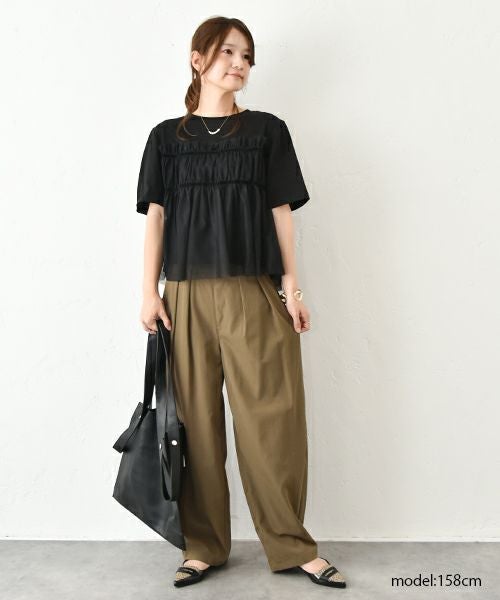 HUMS｜ストレッチコクーンパンツ [[RNK-2573]][C]