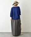 hagumu｜7分袖ドルマンスリーブリネンカーデ [[ha-CD-27]][C]