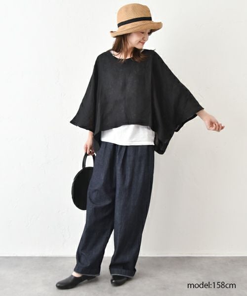 08Mab｜リネンシャンブレーVネックプルオーバー [[CF-525HF1209]][C]