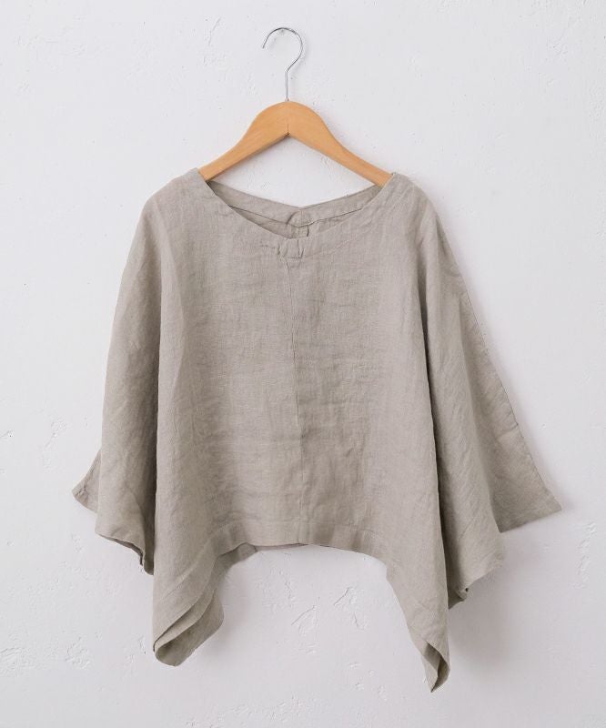 08Mab｜リネンシャンブレーVネックプルオーバー [[CF-525HF1209]][C]