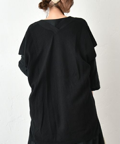 08Mab｜リネンコットンフレンチスリーブカーデ [[CF-525RT151]][C]