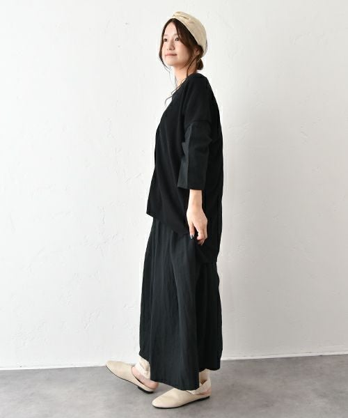 08Mab｜リネンコットンフレンチスリーブカーデ [[CF-525RT151]][C]