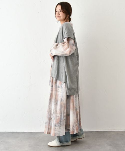 08Mab｜リネンコットンフレンチスリーブカーデ [[CF-525RT151]][C]