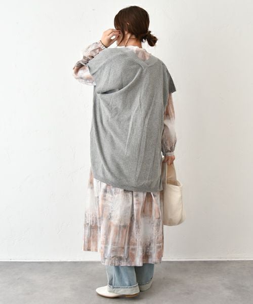 08Mab｜リネンコットンフレンチスリーブカーデ [[CF-525RT151]][C]