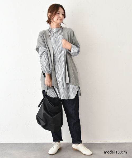 08Mab｜リネンコットンフレンチスリーブカーデ [[CF-525RT151]][C]