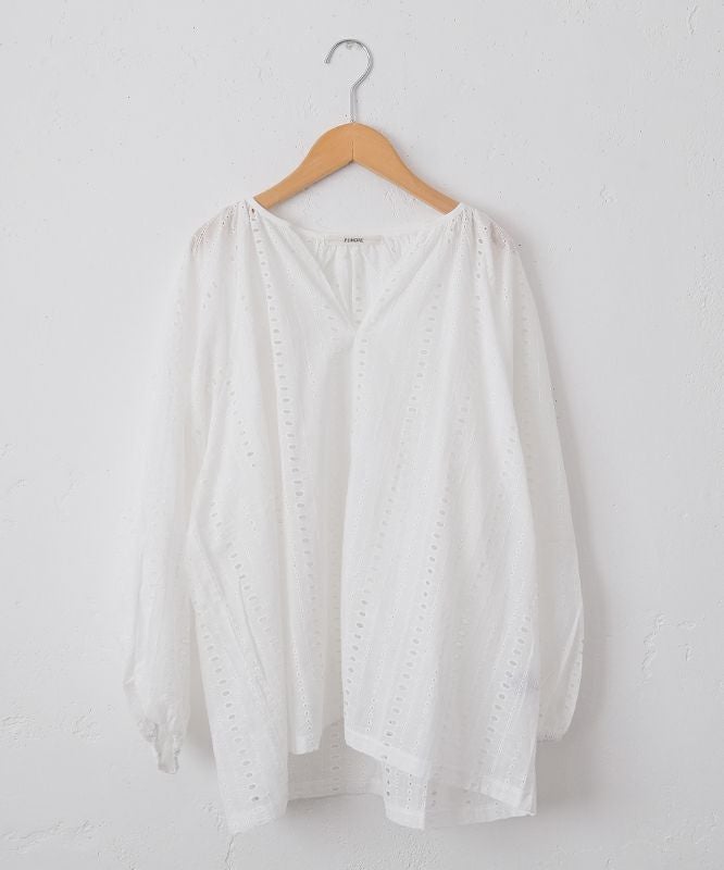 VENT BLANC｜レースキーネックプルオーバー [[RE-2055]][C]