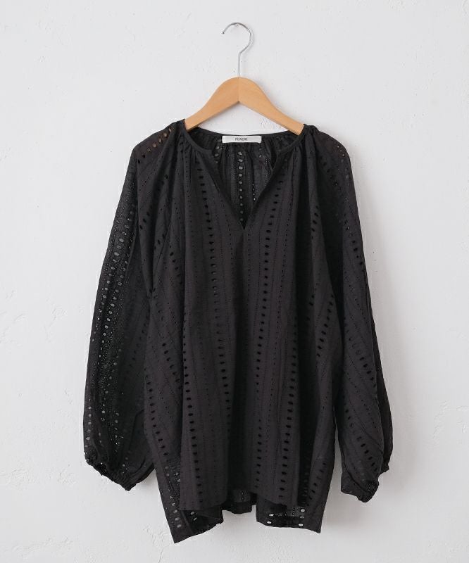 VENT BLANC｜レースキーネックプルオーバー [[RE-2055]][C]